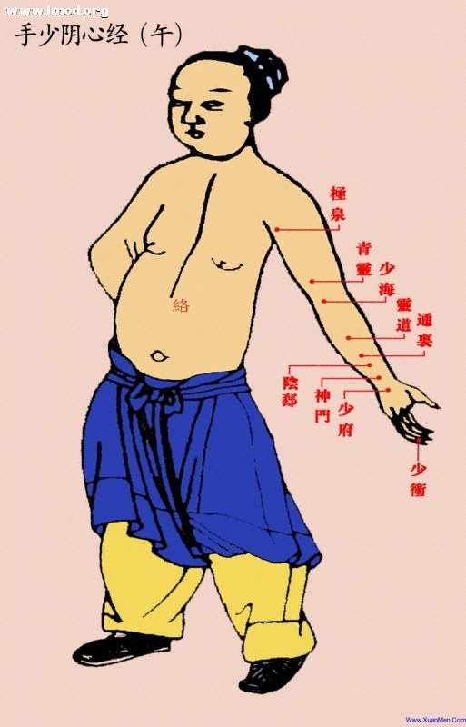 道家彩色经络图-午-手少阴心经.jpg