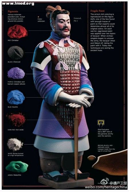 兵马俑的彩绘复原