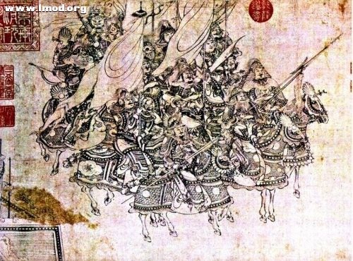 宋李公麟-免胄图 局部.jpg