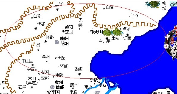 我标出来的这一块区域是当时乌丸鲜卑和氐族的活动范围，他们是游牧民族，居无定所，主要在这一带活动，所以 ...