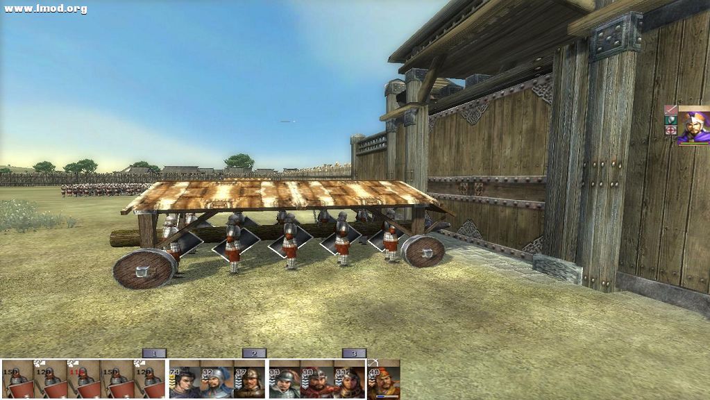 撞击淮阳城门。