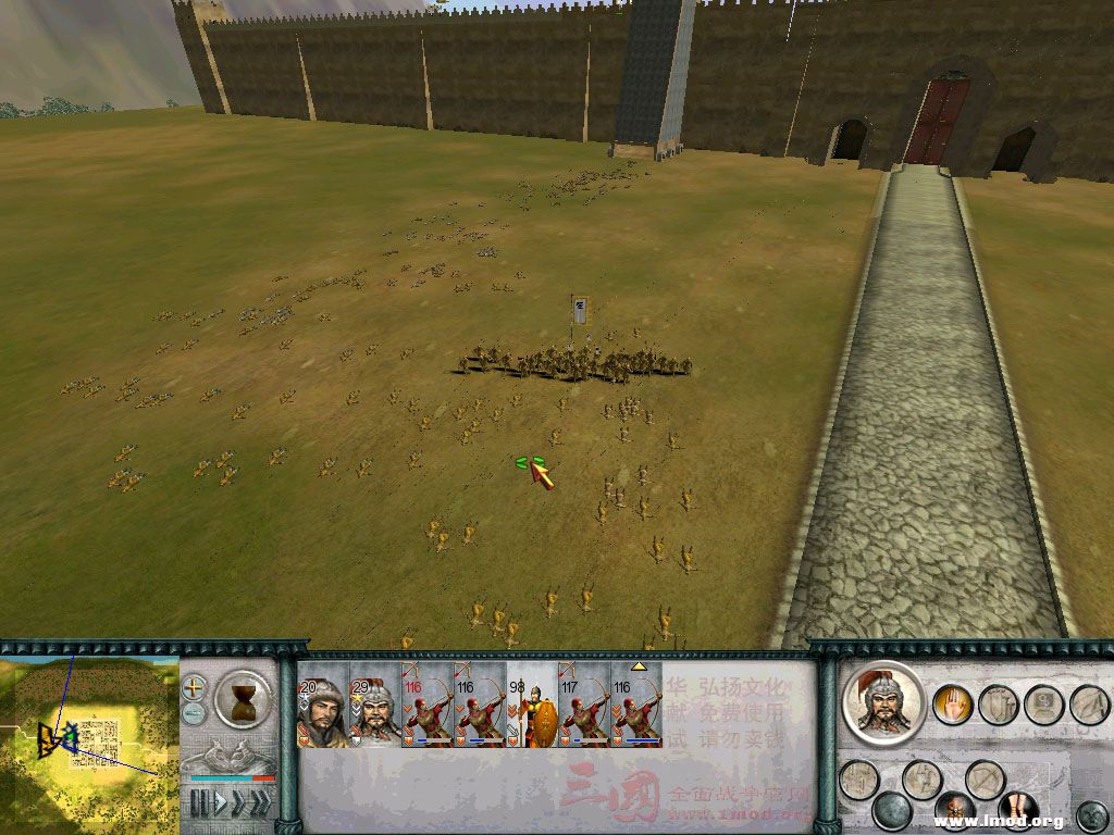 敌方虽损失惨重，但完成战术目标。又一对步兵意欲登城。