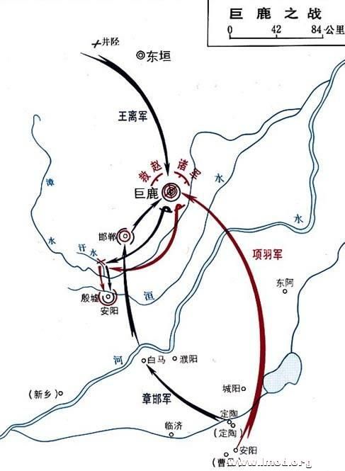 秦二世三年（前208年），宋义兵至安阳（今河南安阳东南）停46天不前，项羽便杀死宋义，楚怀王只好任其为上  ...