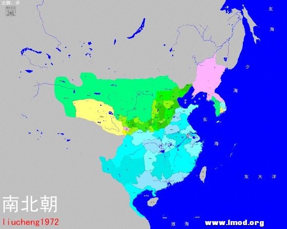 南北朝行政区划图 刘宋、它魏