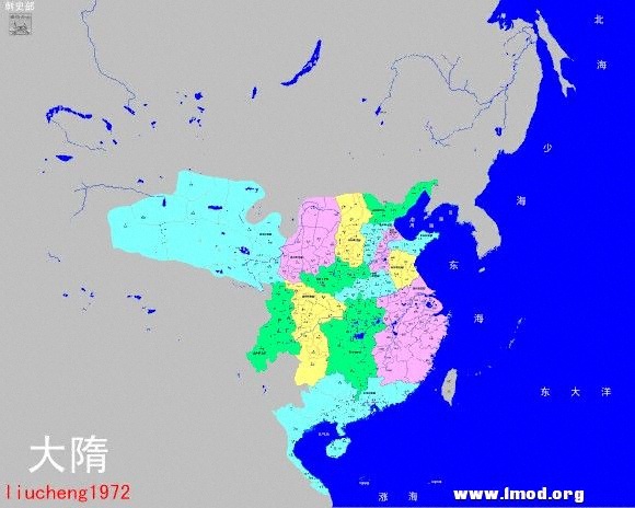 隋朝行政区划图 刺史部