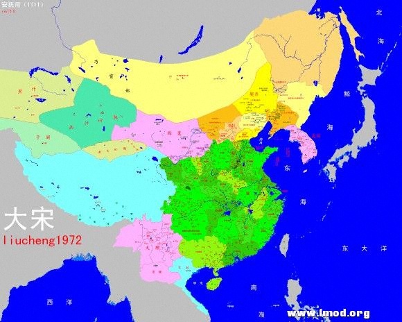 宋辽详细行政区划图（安抚司） 1111年