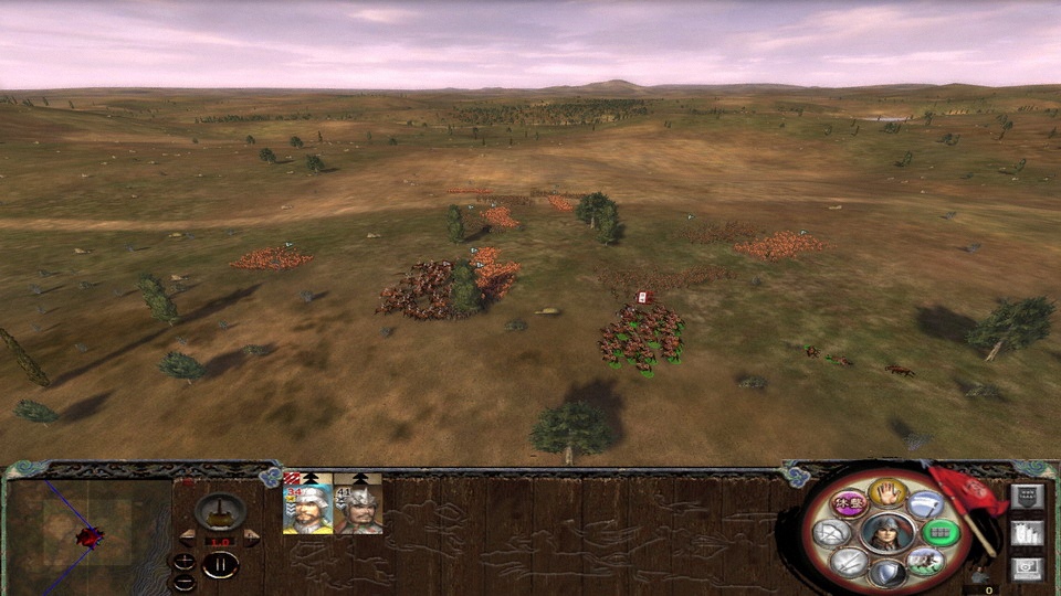 先骚扰一下侧翼，开始没看清楚他们有弓箭手，亏大发了