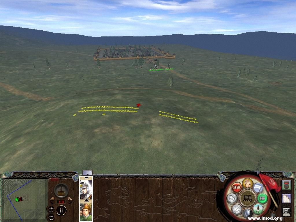 先拉到一城外高处