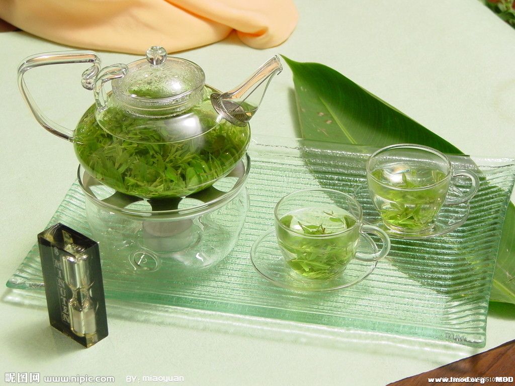 绿茶的淡淡清香
