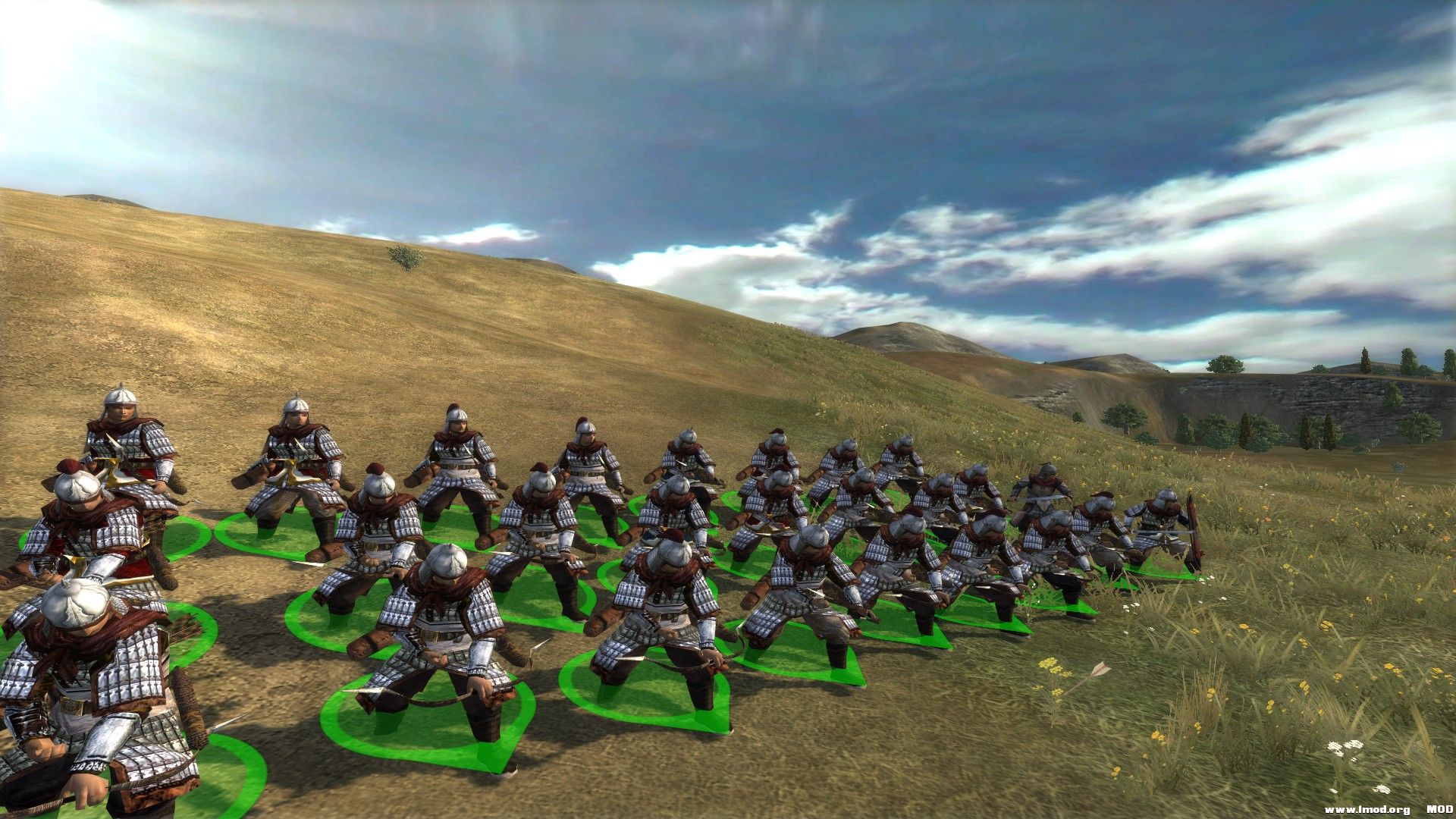 中原重裝弓弩兵加上赤幘跟紅領巾