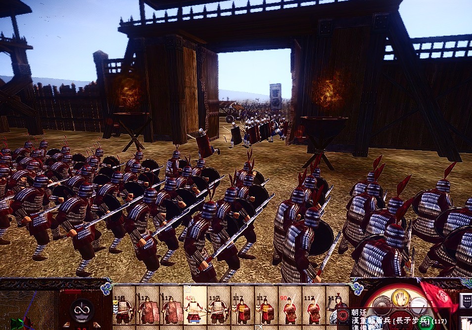 我军新兵看见曹贼势大，不禁弯腰打颤