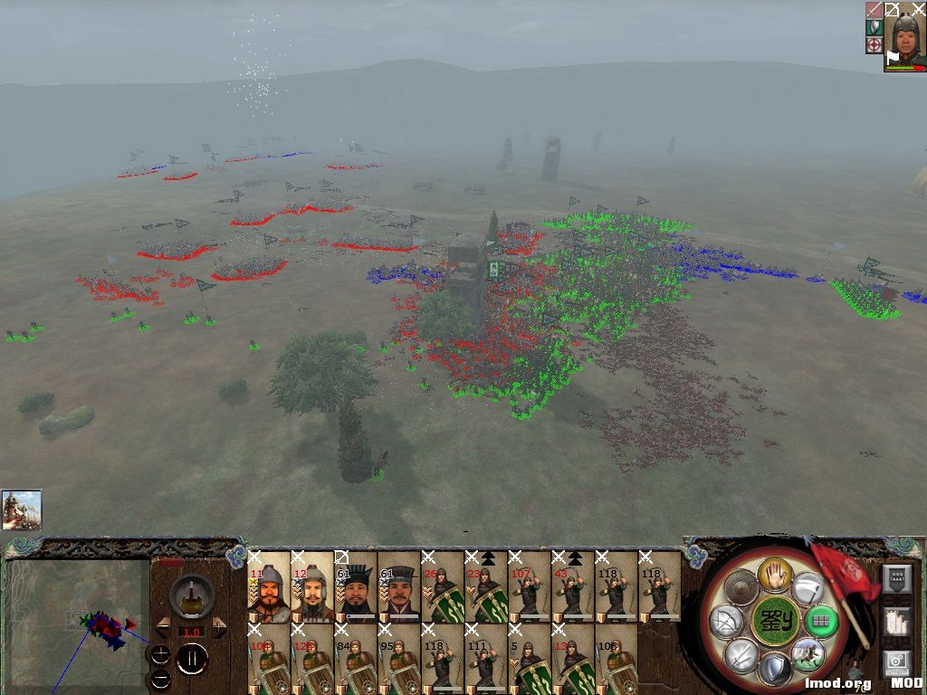 远处东吴重步兵冲击我方弓箭手沙摩柯战死