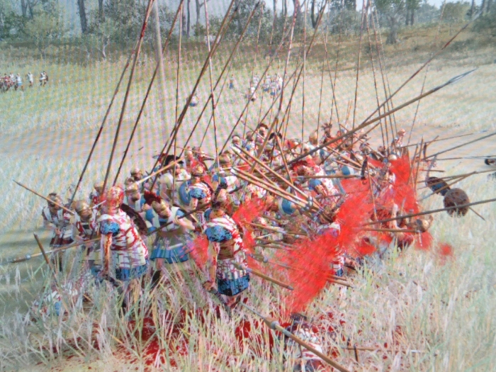 長槍兵還是不敵盾牌+標槍的攻擊~