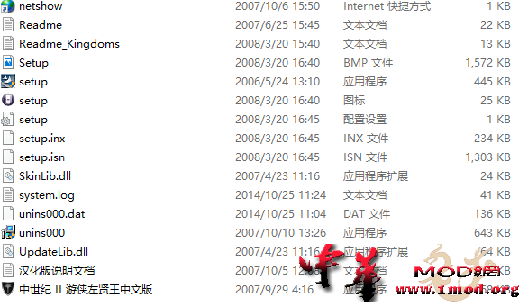 解压出来的文件